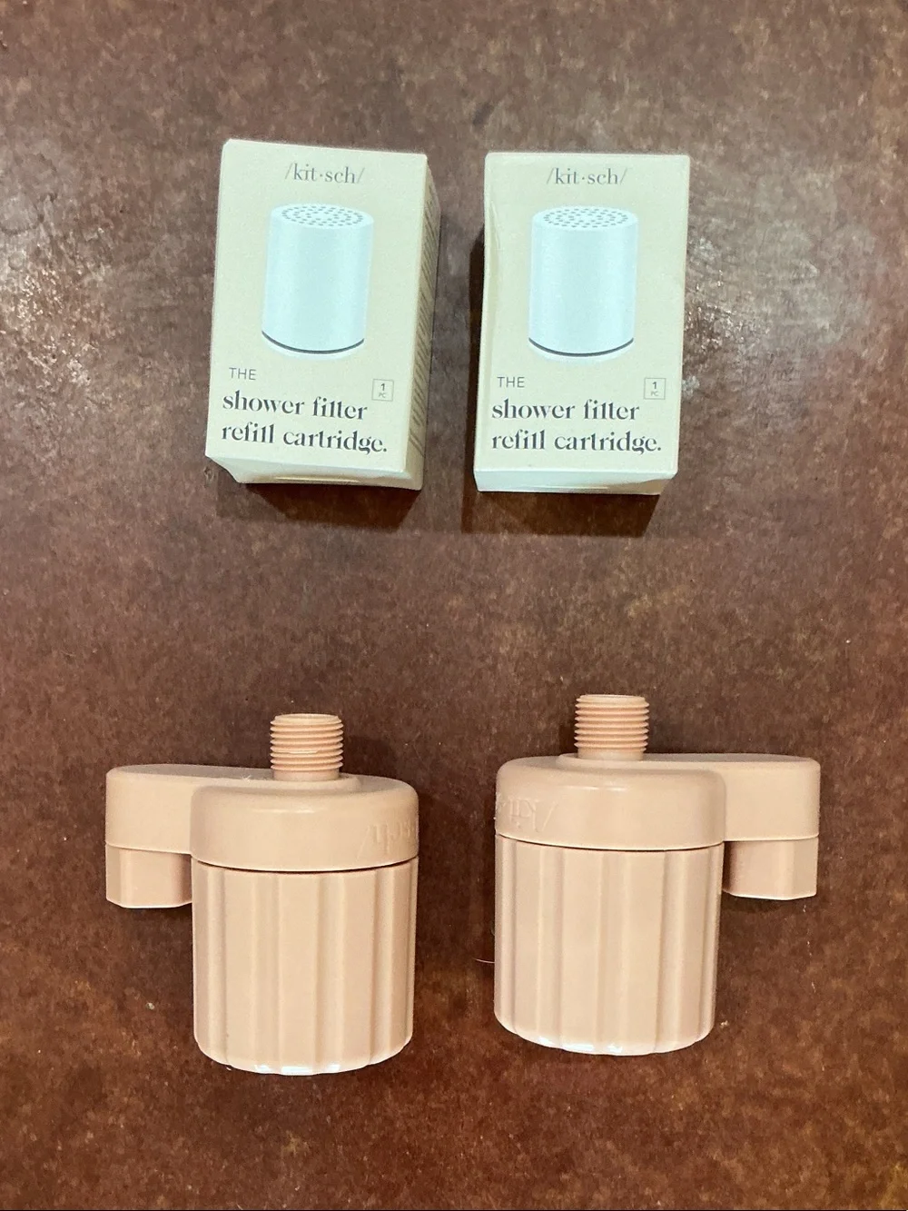 Kitsch Shower Filter Refill Cartridge Duo in Blush Beige